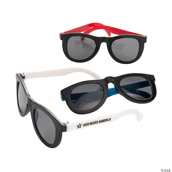 Kid's God Bless America Sunglasses - 12 Pc.