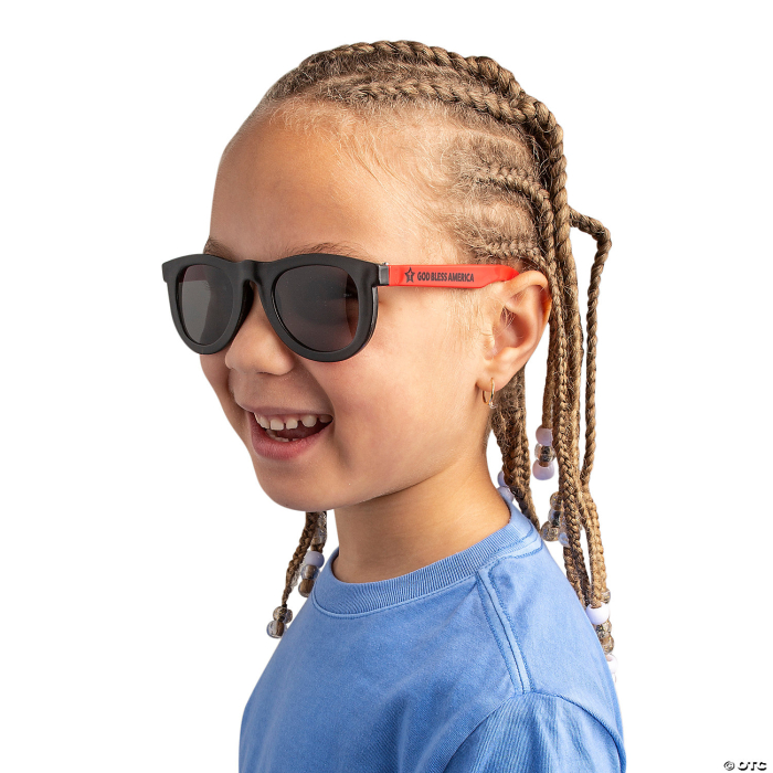 Kid's God Bless America Sunglasses - 12 Pc.