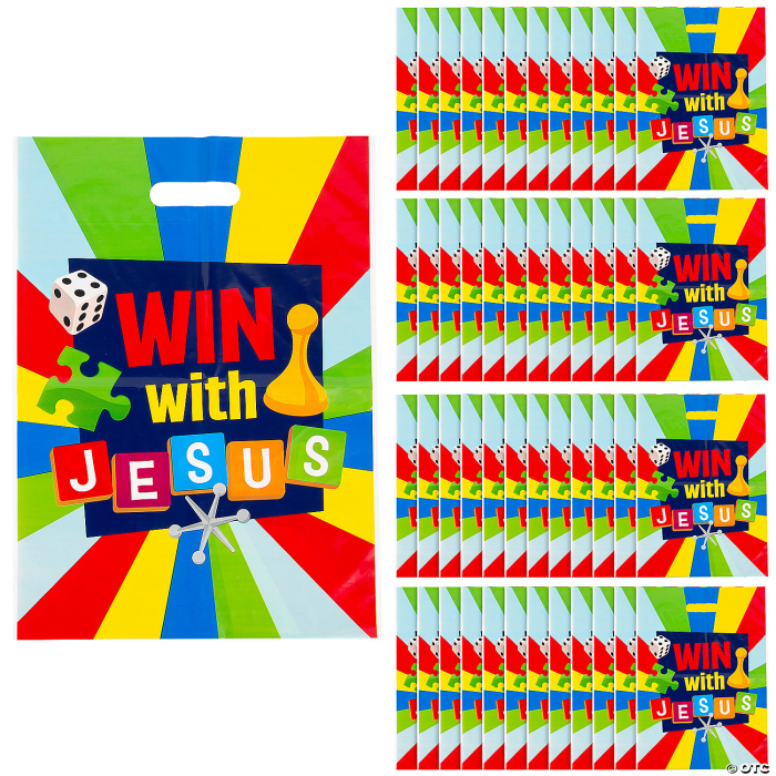 12 1/2" x 17" Bulk 50 Pc. Large Board Game VBS Plastic Goody Bags