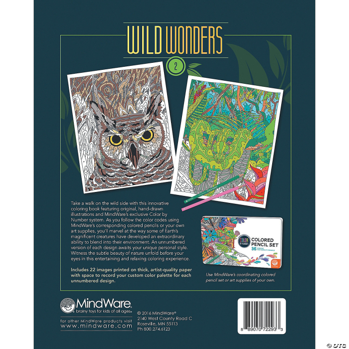 Wild Wonders Color by Number: Book 2