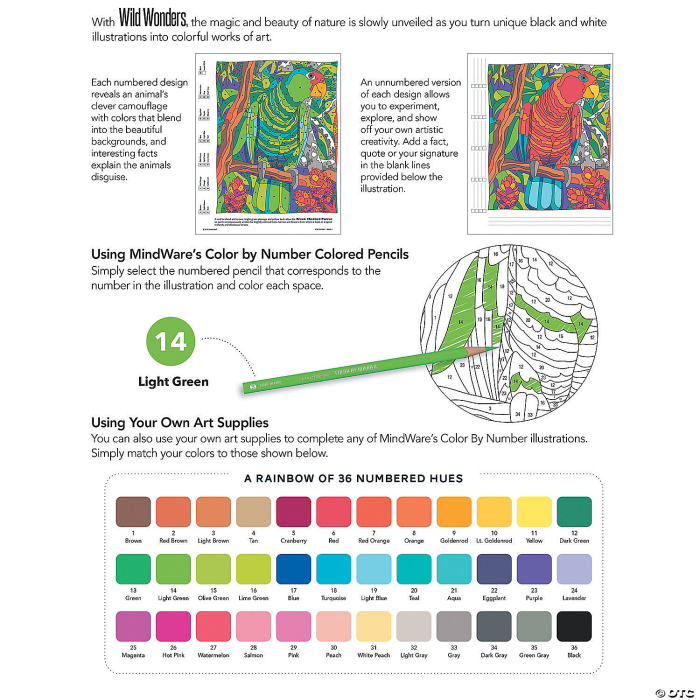 Wild Wonders Color by Number: Book 2