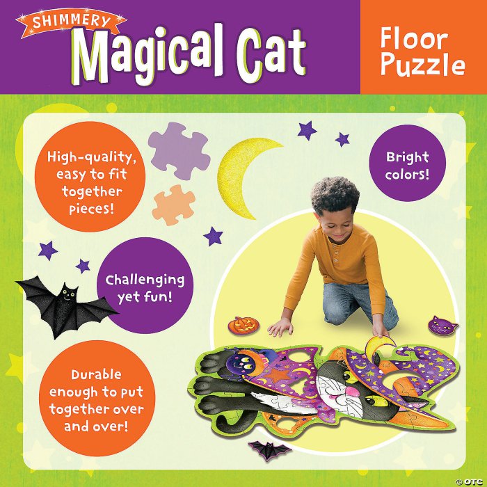 Magical Black Cat Floor Puzzle