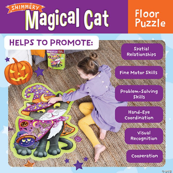 Magical Black Cat Floor Puzzle