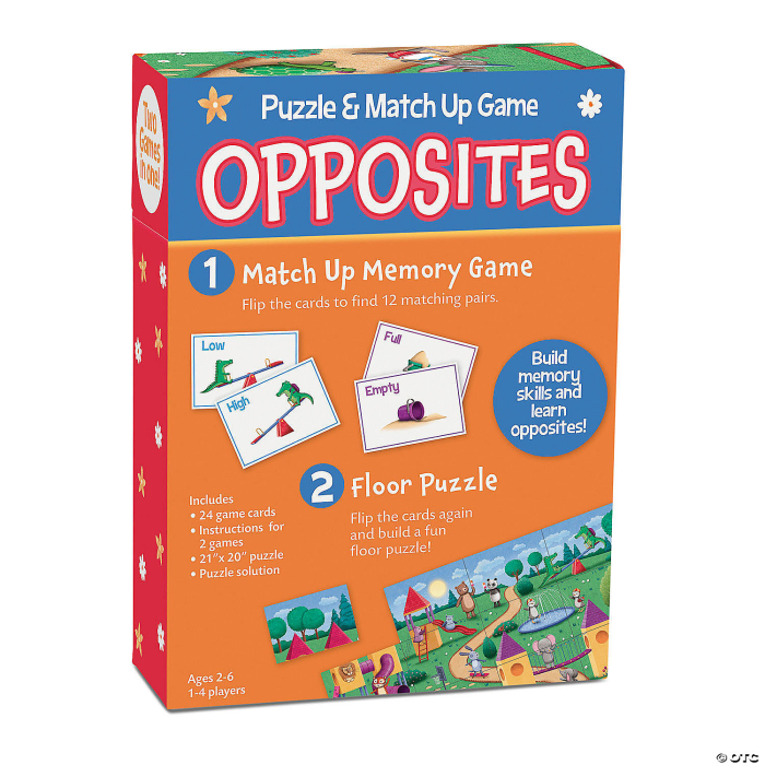 Opposites Match Up Game & Puzzle