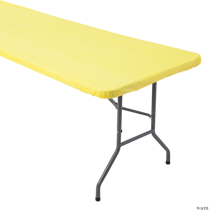 6 Ft. Rectangle Fitted Plastic Tablecloth
