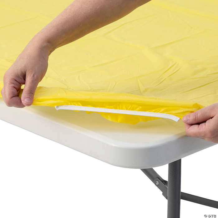 6 Ft. Rectangle Fitted Plastic Tablecloth
