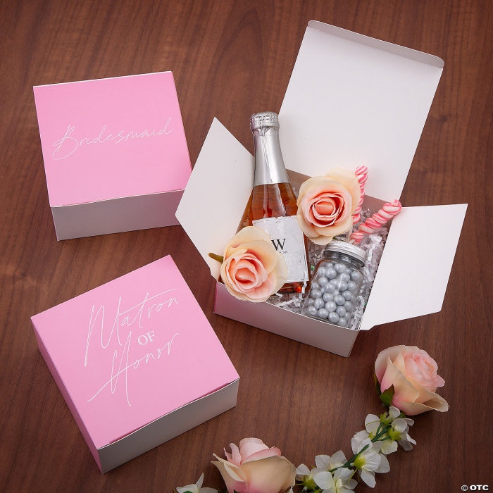 Pink Bachelorette Party Favor Boxes - 12 Pc.