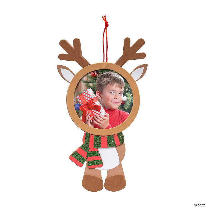 Christmas Reindeer Photo Ornament Craft Kit - Makes 12