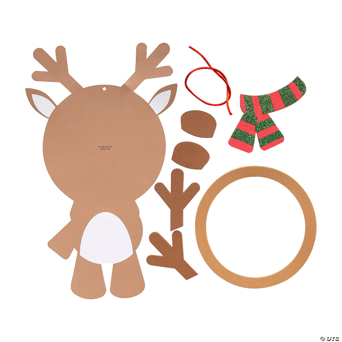 Christmas Reindeer Photo Ornament Craft Kit - Makes 12