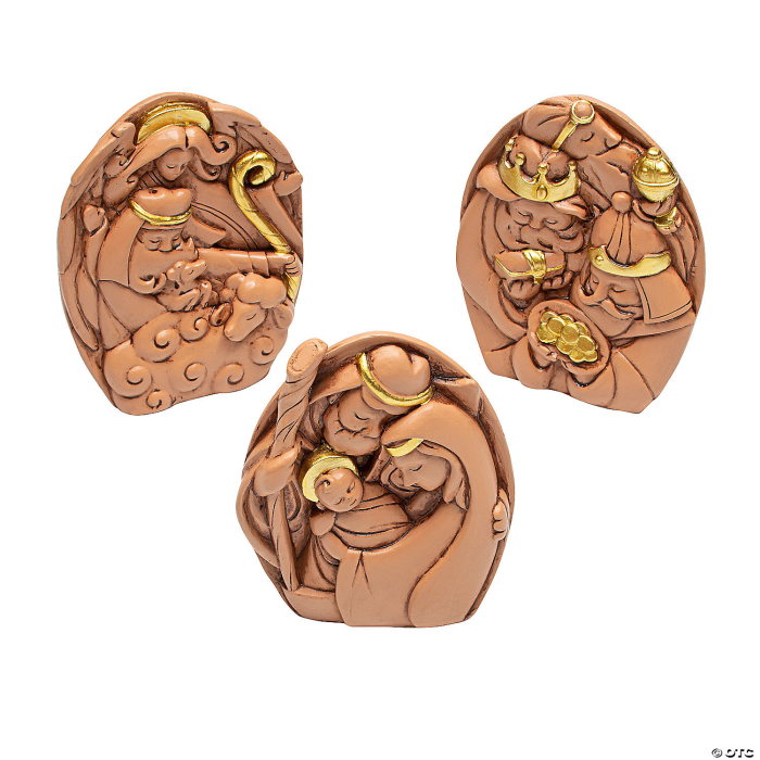 Nativity with Bible Verses Tabletop Decorations - 3 Pc.