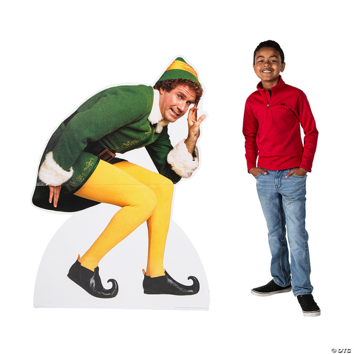 Crouching Buddy the Elf⢠Life-Size Cardboard Cutout Stand-Up Crouching Buddy the Elf⢠Life-Size Cardboard Cutout Stand-Up