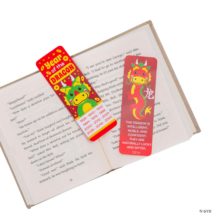 Bulk 48 Pc. Chinese New Year of the Dragon Bookmarks