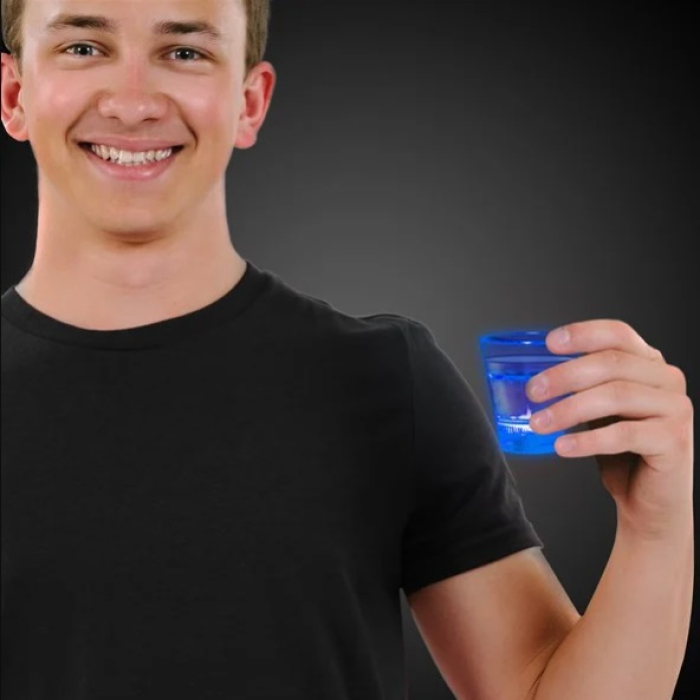 LED Blue 2 oz. Shot Glass