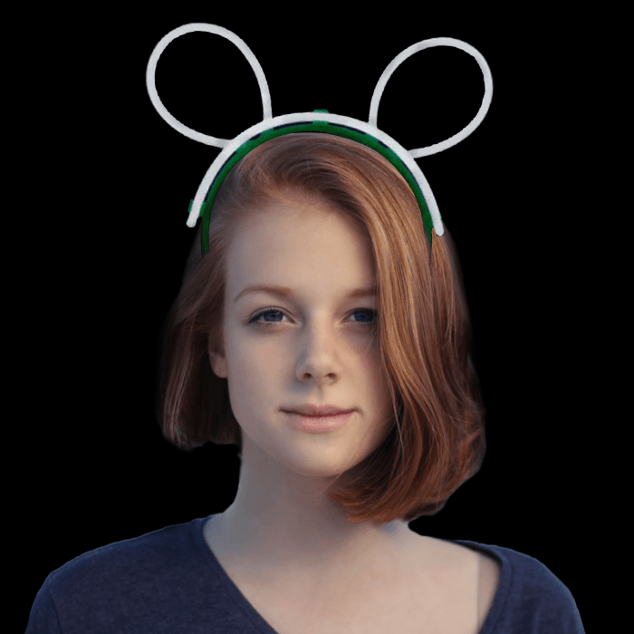 Glow Bunny Ears - White