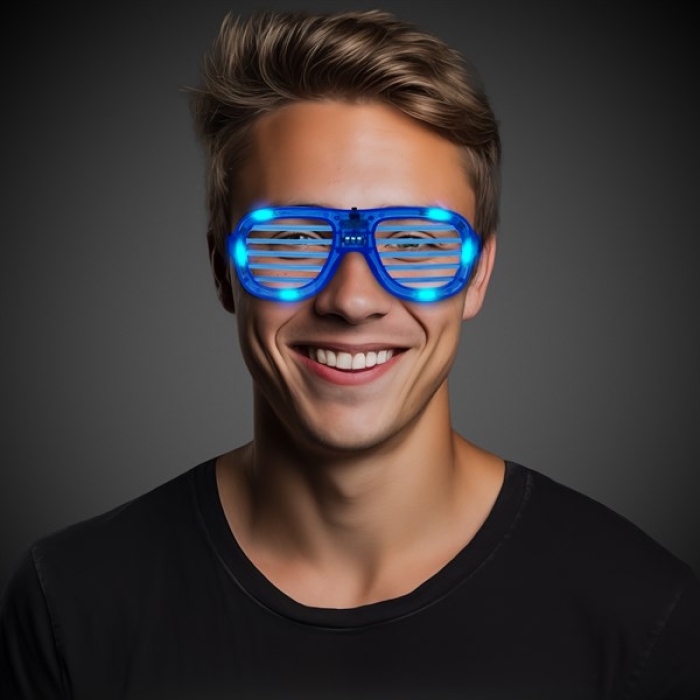 LED Blue Slotted Glasses (1Pcs)