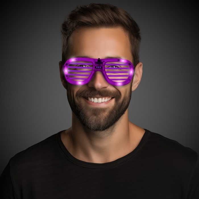 LED Purple Slotted Glasses (1Pcs)