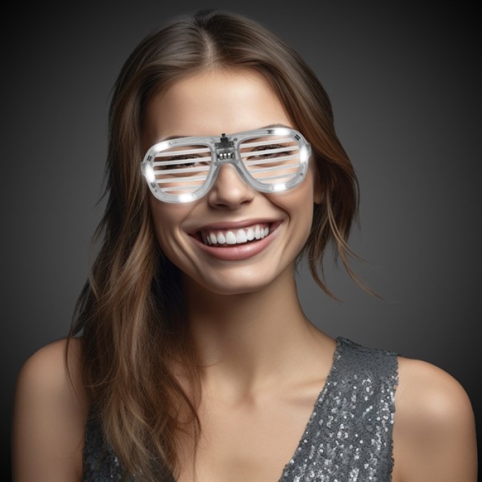 LED White Slotted Glasses (1Pcs)