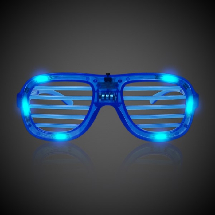 LED Blue Slotted Glasses (1Pcs)