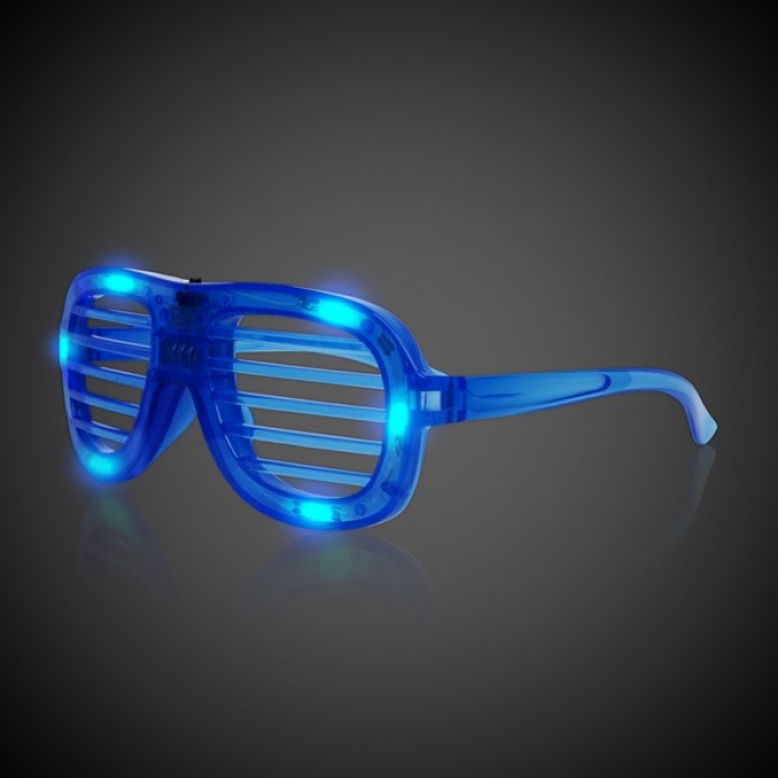 LED Blue Slotted Glasses (1Pcs)