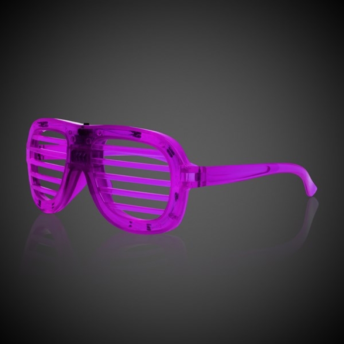 LED Purple Slotted Glasses (1Pcs)