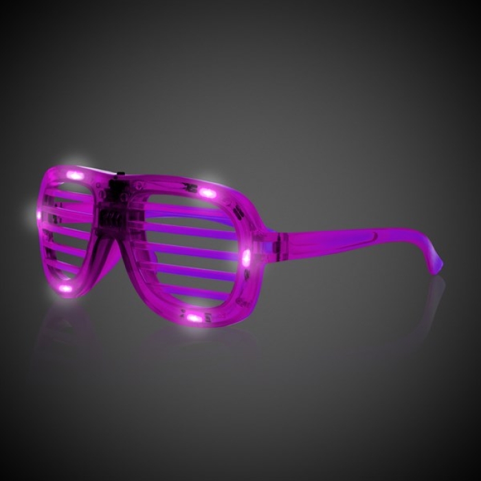 LED Purple Slotted Glasses (1Pcs)