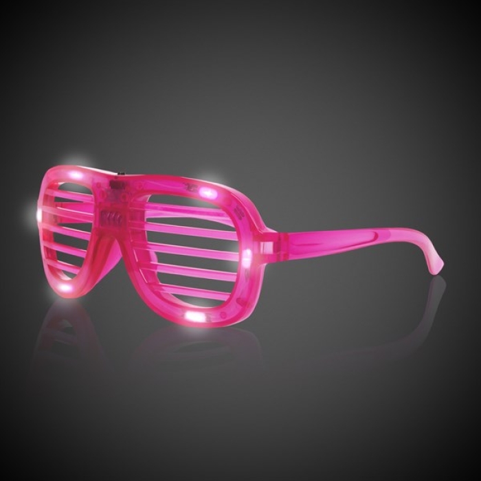 LED Pink Slotted Glasses (1Pcs)