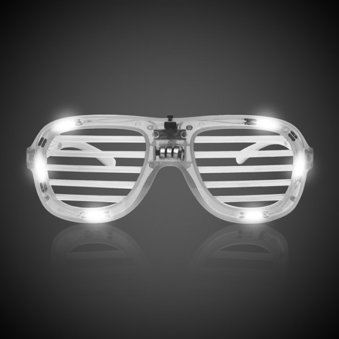 LED White Slotted Glasses (1Pcs)