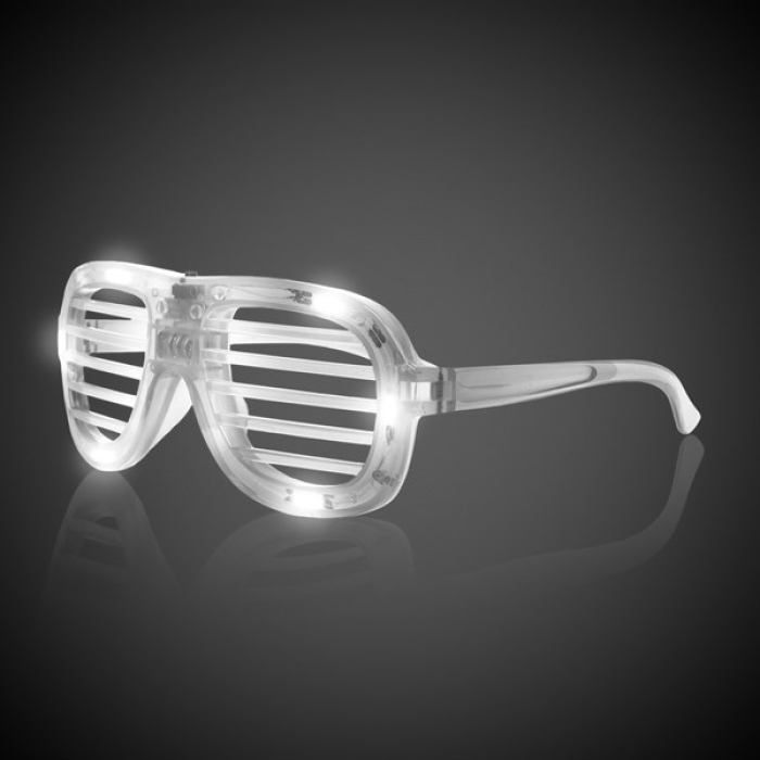 LED White Slotted Glasses (1Pcs)