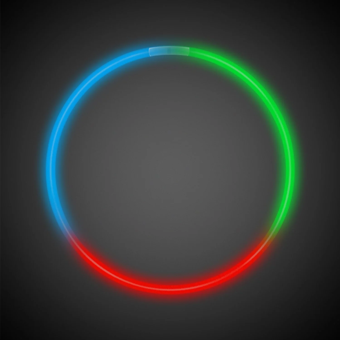 Green, Red and Blue 22 Inch Glow Necklaces