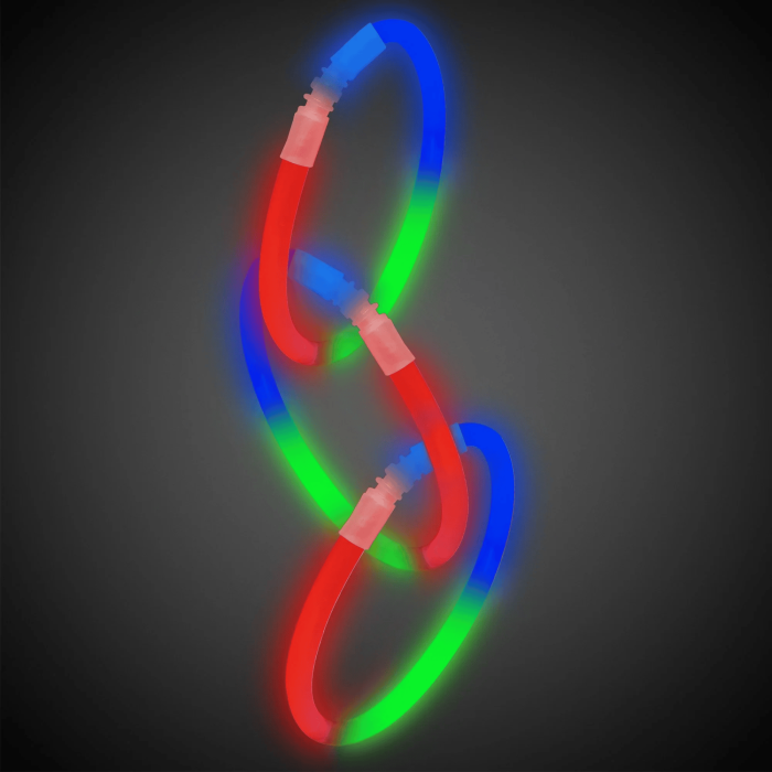 9 Inch Glow Stick Bracelets - Blue, Green & Red 9 Inch Glow Stick Bracelets - Blue, Green & Red