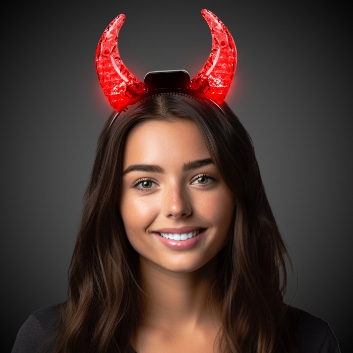 LED Devil Horns Headband