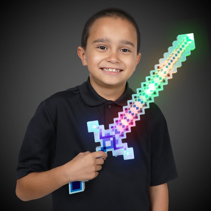 LED Blue Pixel Sword