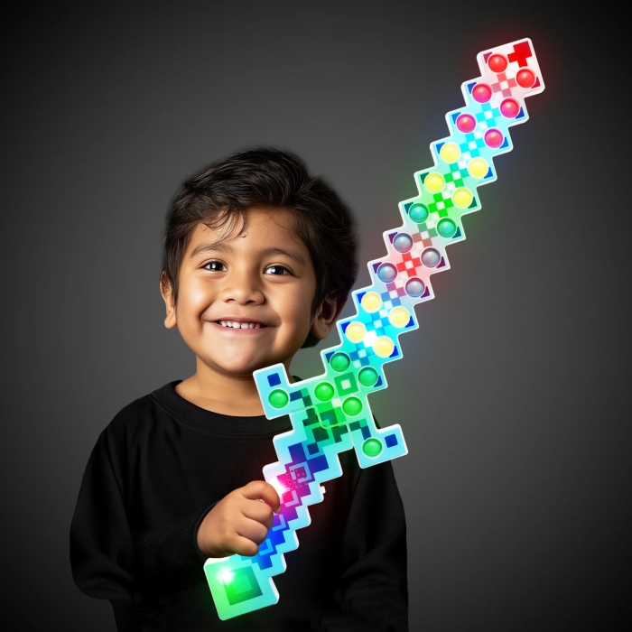 LED Blue Pop It Pixel Sword