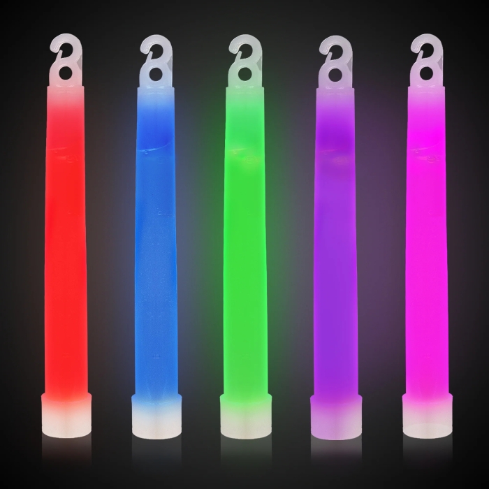 Assorted Color 6" Premium Glow Sticks (Per 25 pack)