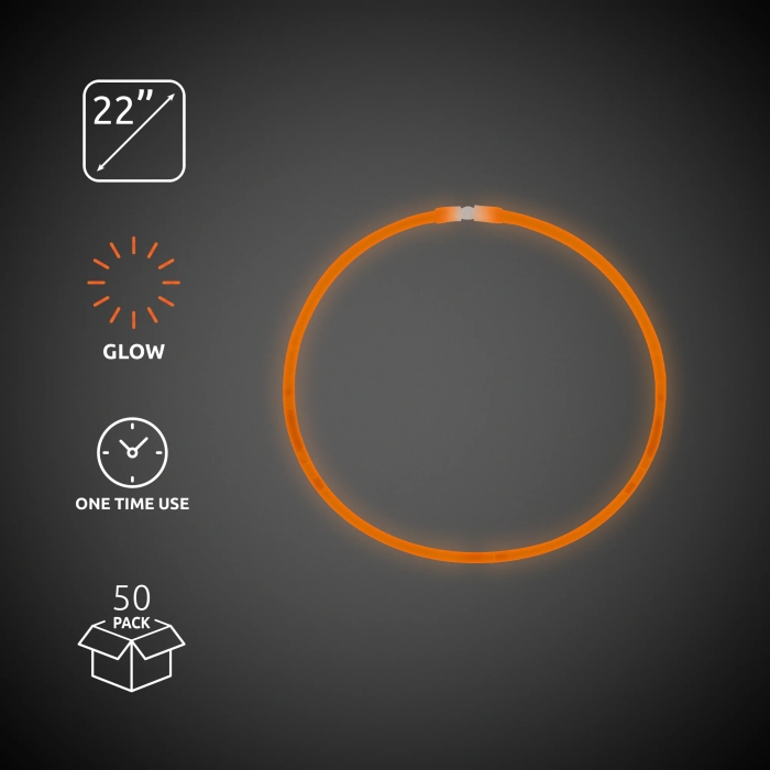 Orange 22" Glow Necklaces