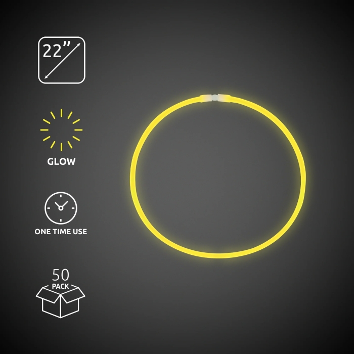 Yellow 22" Glow Necklaces
