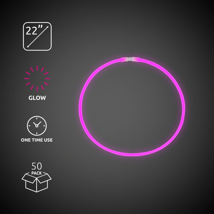 Pink 22" Glow Necklaces