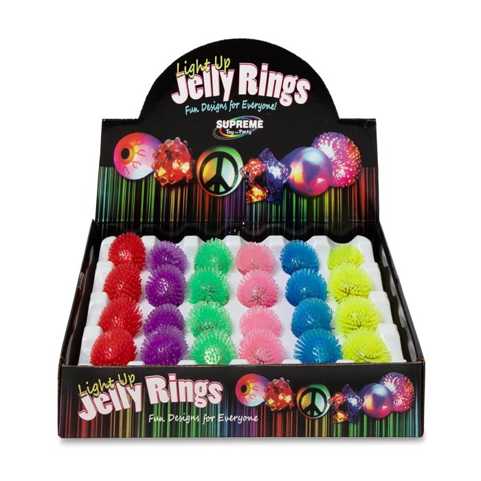 LED Porcupine Jelly Rings (24 rings)