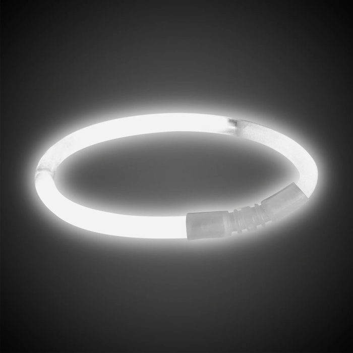 White 9" Glow Bracelets (Per 50 pack)