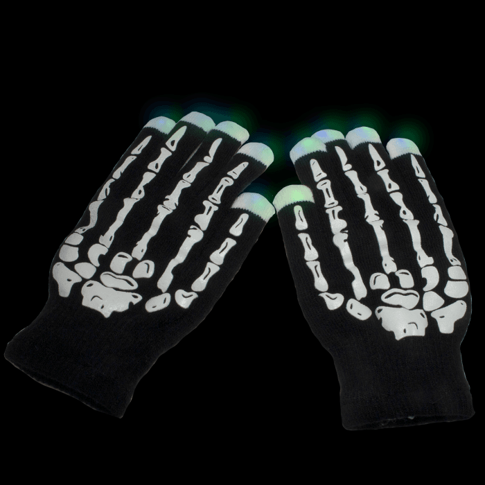 LED Light Up Skeleton Gloves