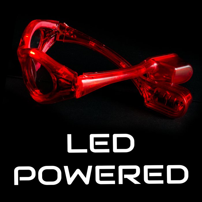 LED Light-Up Sunglasses - Red