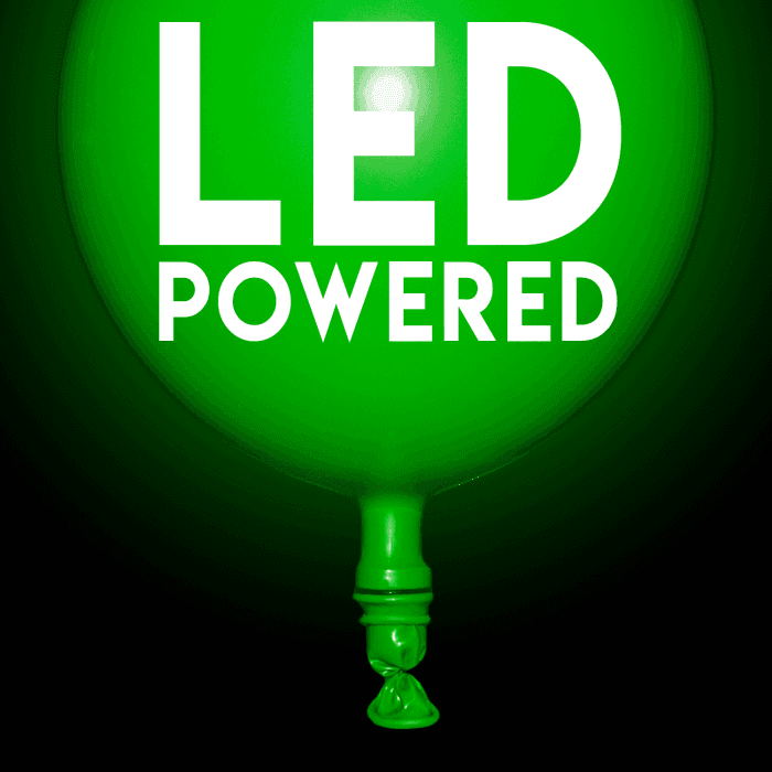 LED Light Up 14 Inch Blinky Balloons - Green