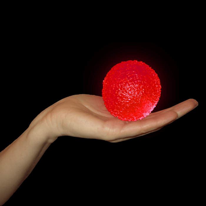 2.5" Light-Up Crystal Ball- Red