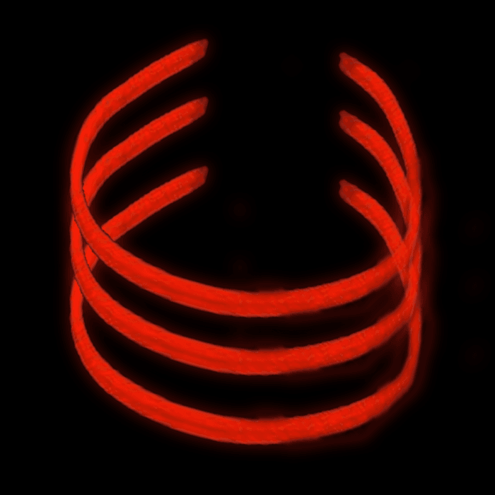 22'' Twister Glowstick Necklaces - Red