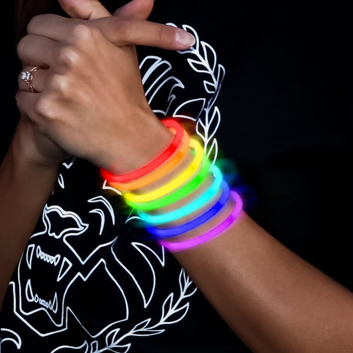 10 Inch Glow Stick Bracelets - 5 Color Mix