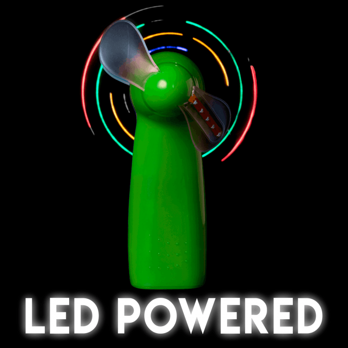 Light-Up Fan Necklace- Green