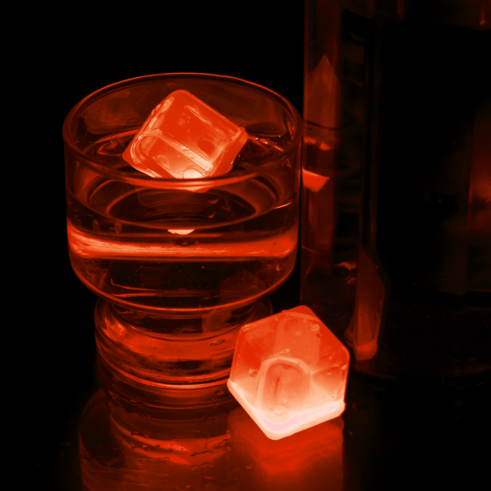 LED Light Up Ice Cubes - Red