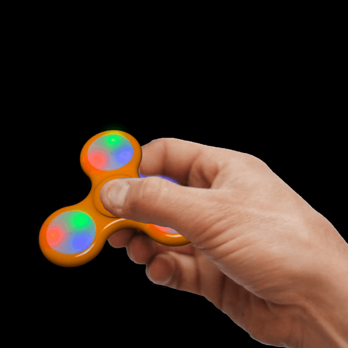 LED Light-Up Fidget Spinner - Orange