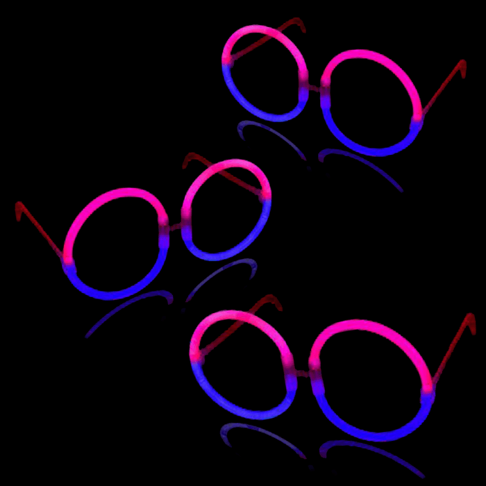 Glow Eyeglasses - Round - Bi Blue/Pink