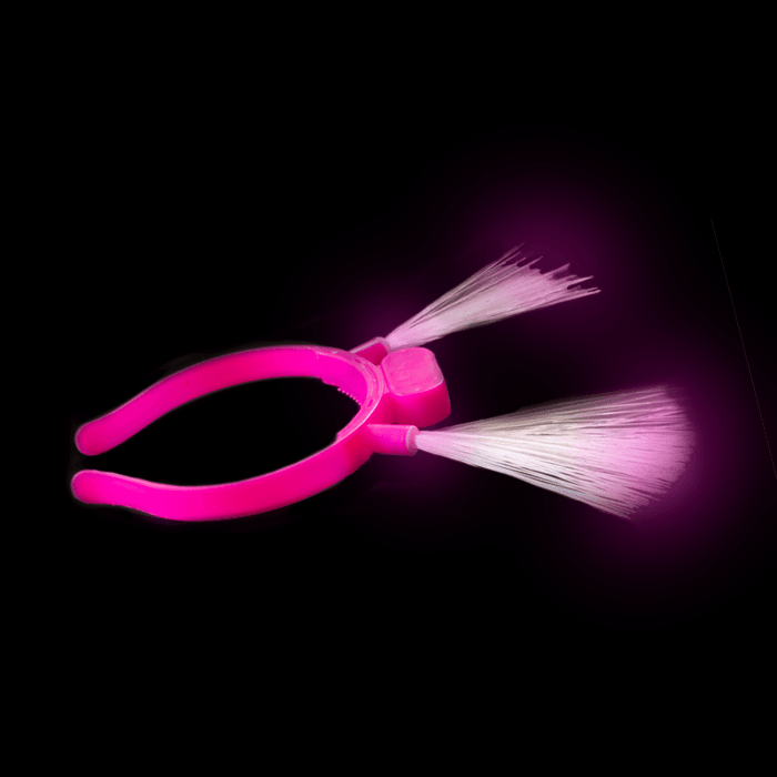 LED Flashing Fiber Optic Headband- Pink
